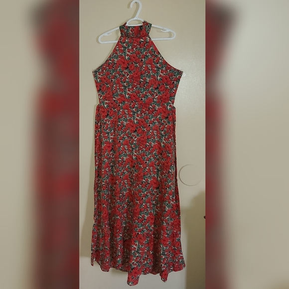 Ruffle Hem Floral Halted Dress - Picture 5 of 6